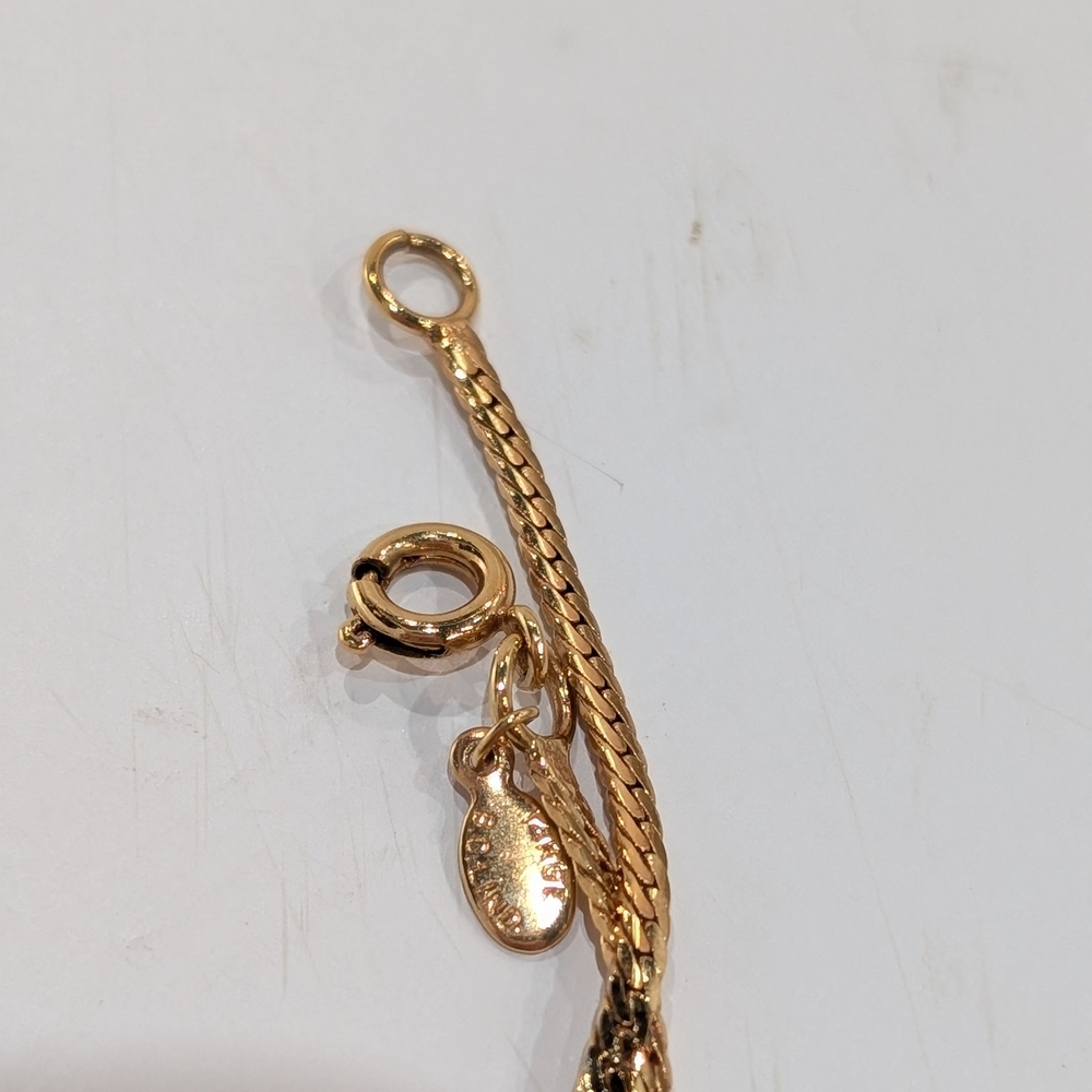 Vintage 14k Gold Electroplated Necklace w/ Crystal Pendant &Oakcha Vanilla Vacay - Picture 4 of 7